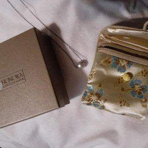 Honora Cultured Pearl Grey Ming Sterling Necklace - Gunmetal 20 inch.